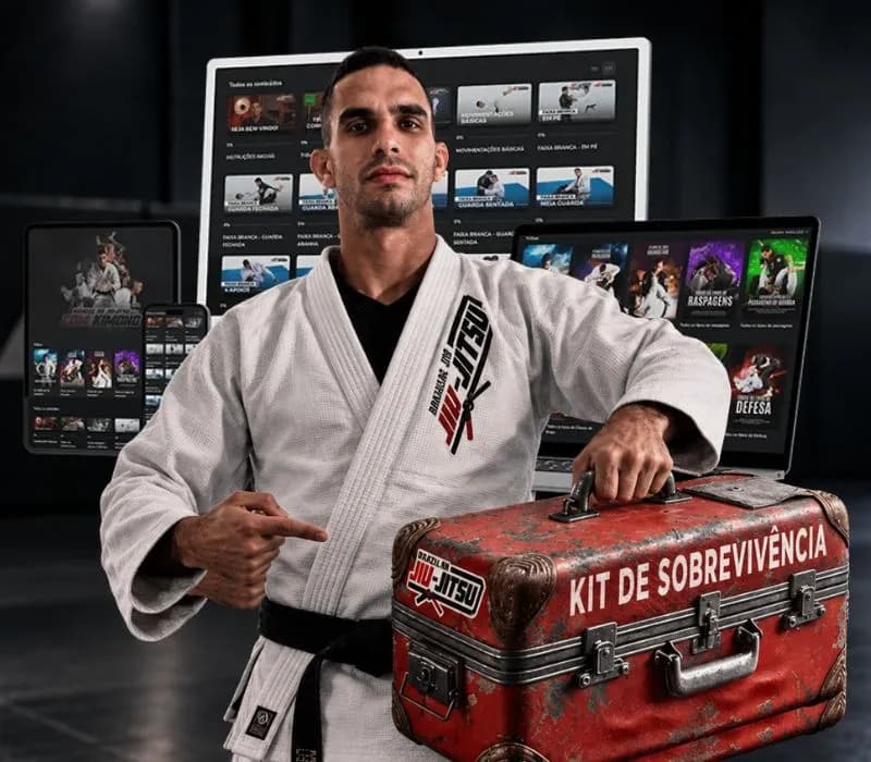 Marlus com o Kit de Sobrevivência