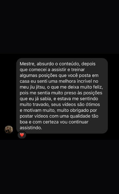 Depoimento de aluno do Manual do Jiu-Jítsu